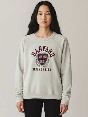 Harvard University Cream Crewneck Sweatshirt